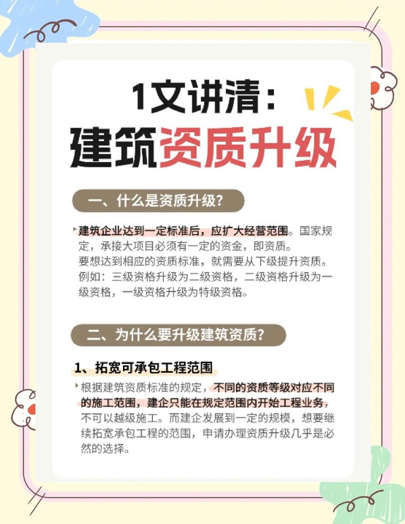 建筑资质升级